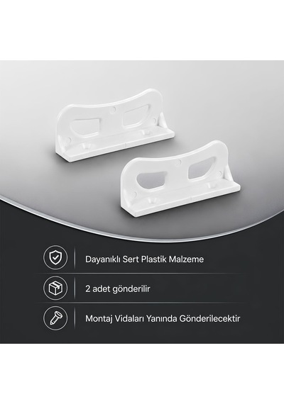 2 Adet Pimapen Pvc Pencere Kapı Sineklik Kolu Plastik L Tipi Tutucu Tutamağı Genel