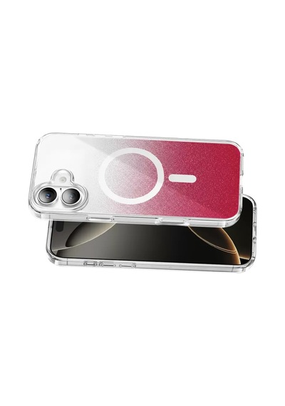 Onegif Apple İphone 16 Sora Simli Magsafe Kapak - Kırmızı