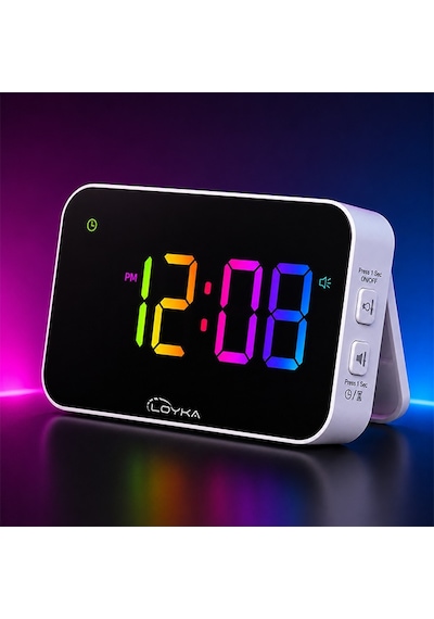 Loyka Neo Rgb Renkli Led Dijital Saat Şarjlı