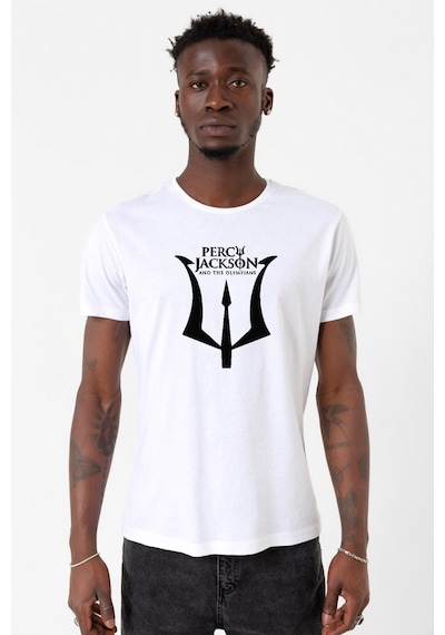 Percy Jackson And The Olympians Beyaz Erkek Bisikletyaka Tshirt Çok Renkli