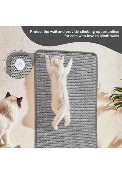Kedi Tırmalama Matı Sisal, 2 Paket Doğal Sisal Kumaş 23,6 İnç X 15,8 İnç Kedi Tırmalama Pedi, Sevimli Oyun Oyunca