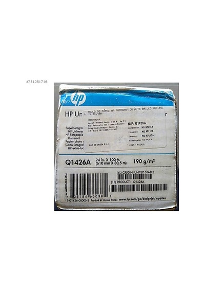 Q1426a Hp Evrensel Yüksek Parlak Fotoğraf Kağıdı 610 Mmx 30.5 Orj