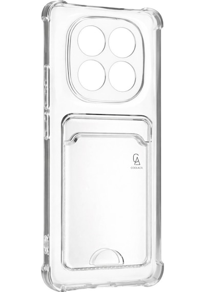Xiaomi Redmi Note 15 Pro 5g Uyumlu Kılıf Kartlık Bölmeli Arkası Şeffaf Soft Dayanıklı Kılıf Kapak