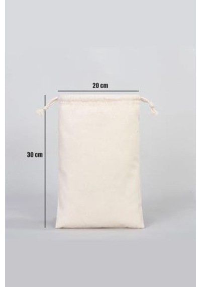 Patates, Soğan Ve Sarmısak Saklama Torbası, 3'lü Set, Ham Bez Kumaş, Çekme İpli 0