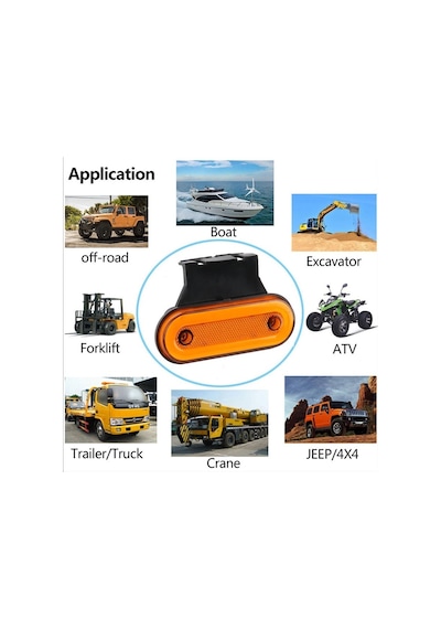 Side Marker Kasa Lambası - Beyaz 24v 3w Çakarlı Adet / Laam446-1