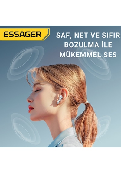 Essager Bluetooth 5.3 Sürücüsüz Tak-çalıştır Bluetooth Adaptörü, Tv, Pc, Kulaklık, Ses Sitemi Uyumlu
