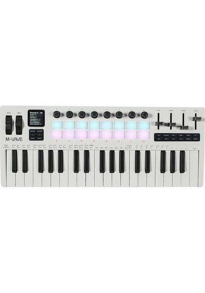 M-vave Smk 37 Pro Midi Klavye Beyaz