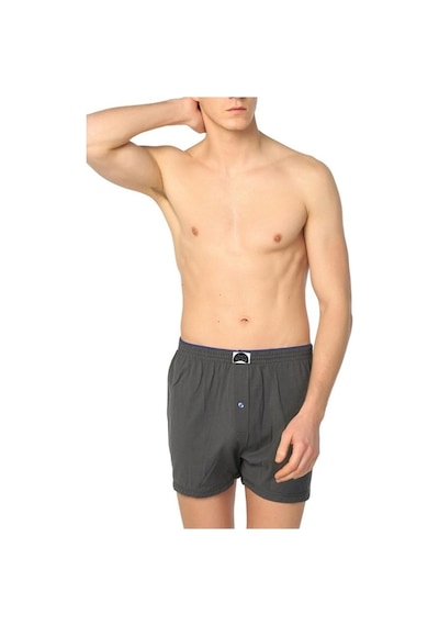 Gümüş Iç Giyim Düğmeli Erkek Pamuklu Boxer Külot Iç Çamaşırı