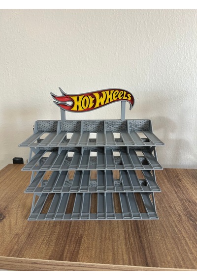Hot Wheels Uyumlu 20 Araçlık Stand 1/64 Gri Renkli Logolu