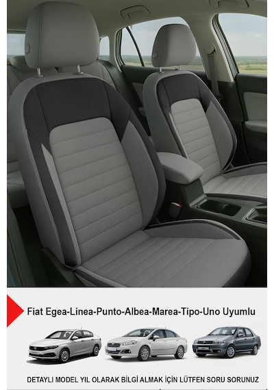 Mocha Taytüyü Oto Koltuk Kılıfı Fiat Egea-linea-punto-albea-marea-tipo-uno Uyumlu Füme