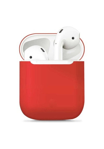 Apple AirPods Uyumlu Kılıf Zore Airbag 13 Silikon Kırmızı