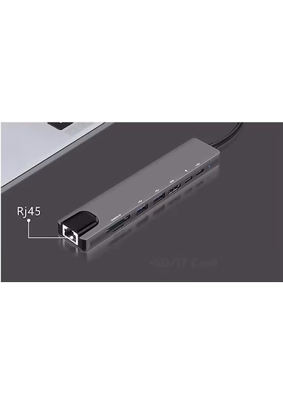 Macbook Ve Laptop Uyumlu Çok Fonksiyonlu Usb-c Dönüştürücü - Alüminyum Gövdeli Hub