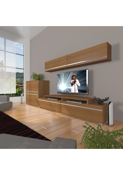 Decoraktiv Ekoflex 6y Mdf Tv Ünitesi Tv Sehpası Ceviz