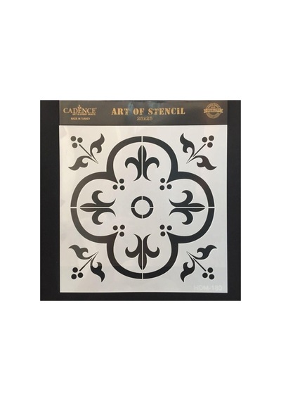 Cadence Boya Stencil Şablon 25x25 Cm 4 Lü Set Hdm-110/ Hdm-180 / Hdm-109 / Hdm-96 Çok Renkli Tek Ebat
