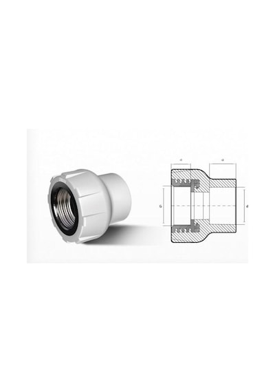 Ege Yıldız Pprc 25X1/2 Dişi Adaptör Gri (138100410)