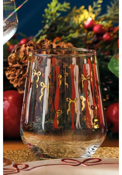 Pasabahce Holly Jolly Su Bardağı - 1 Adet Çok Renkli