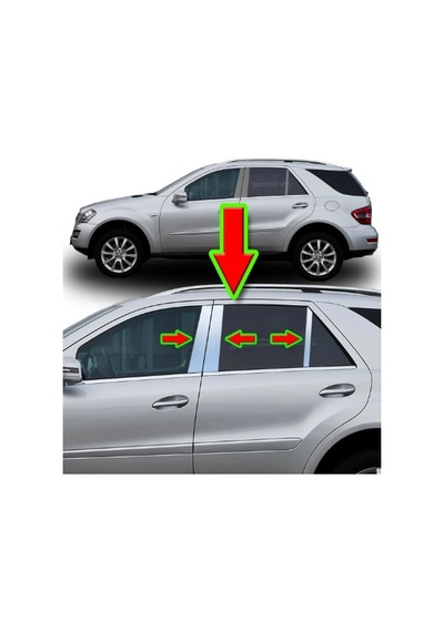 Mytuning Mercedes Ml W164 Krom Kapı Direk 2006-2011 6prc