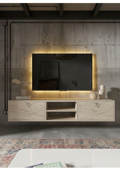 Resital Tv Ünitesi S1830-8 Traverten Traverten