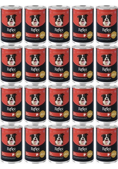 Reflex Plus Jöle İçinde Et Parçacıklı Kuzu Etli Yetişkin Köpek Maması 20 x 400 G