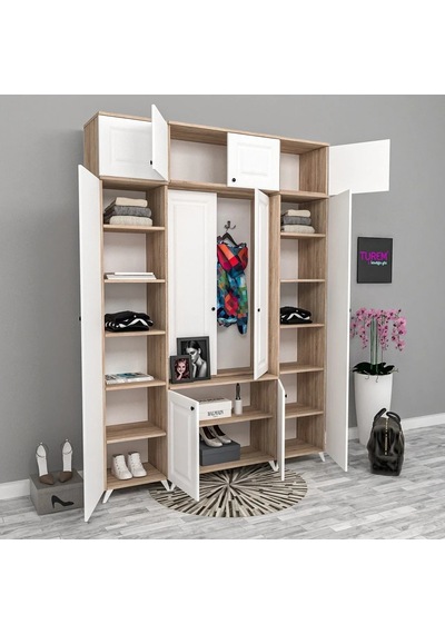 Nergis Çift Bloklu Portmanto Mdf Siyah Nergis Çift Bloklu Portmanto Mdf Siyah
