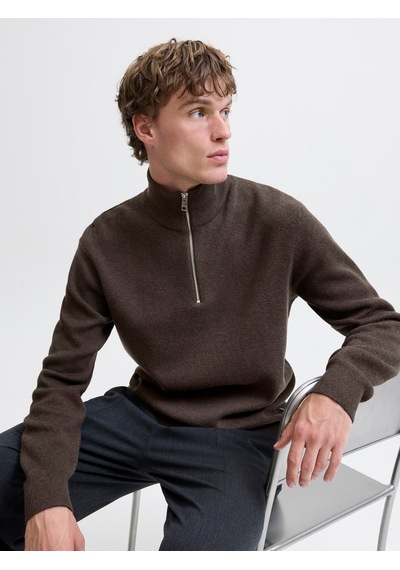 Jack & Jones Jprmılano Stıtch Knıt Half Zıp Sn Delicioso