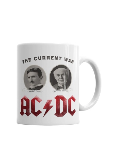 Ac Dc Tesla Ve Edison Kupa Bardak Porselen No31445 Karışık