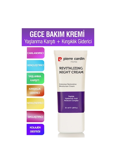 Pierre Cardin ve   Nemlendiricili Yoğun Gece Bakım Kremi 50 ML
