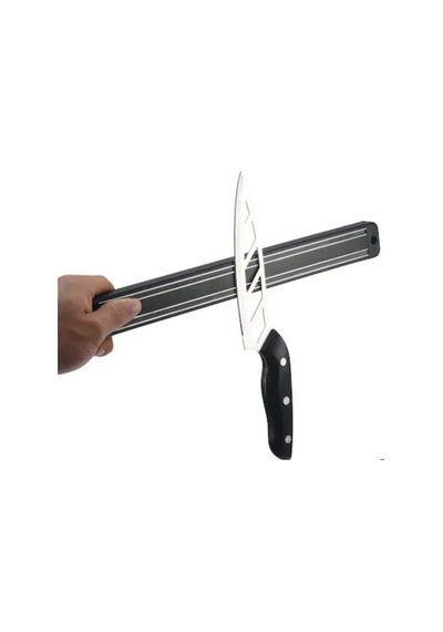 Mıknatıslı Bıçak Askısı 33 Cm Bıçak Tutucu Bıçak Organizer Bıçaklık Siyah