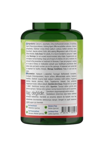 Natures Supreme Ester-C 1000 Mg C Vitamini 120 Tablet Aromasiz