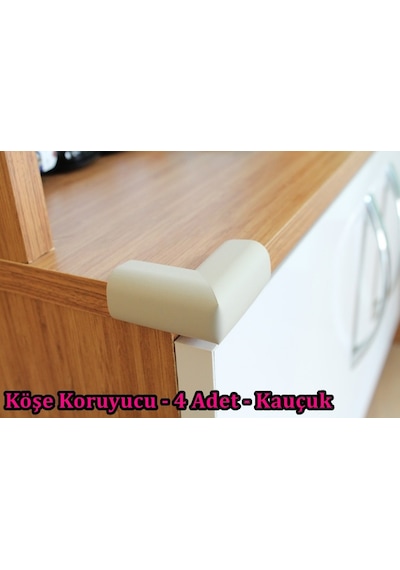 Gri Kauçuk Köşe Koruma-4 Adet Çok Renkli