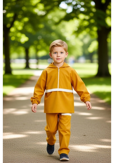 Frm Erkek Çocuk Pamuklu İnce Örme Kapüşonlu Sweatshirt Ve Eşofman Alt Kiremit