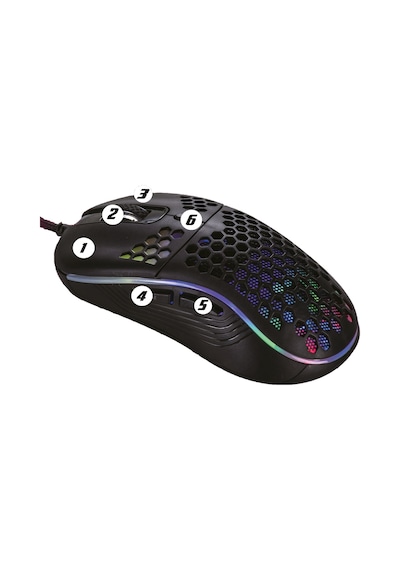 Lunatic Sparrow 6400 Dpi Rgb Ledli Makrolu Oyuncu Mouse