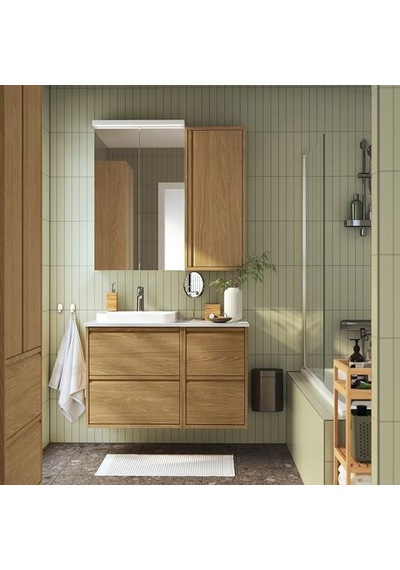 Ikea Ängsjön Banyo Duvar Dolabı, Meşe Görünümlü, 40x15x95 Cm Ikea Ängsjön Banyo Duvar Dolabı, Meşe Görünümlü, 40x15x95 Cm