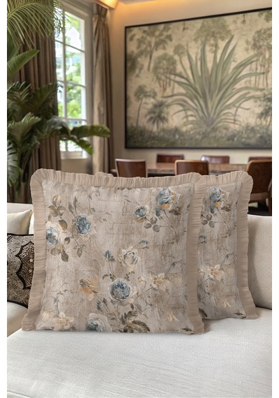 Vintage Çiçek Kadife Saçaklı Yastık Kılıfı-romantik Floral Country Mavi Krem Püsküllü Kırlent Kılıfı Gizli Rota Lime Vintage Çiçek Kadife Saçaklı Yastık Kılıfı-romantik Floral Country Mavi Krem Püsküllü Kırlent Kılıfı Gizli Rota Lime