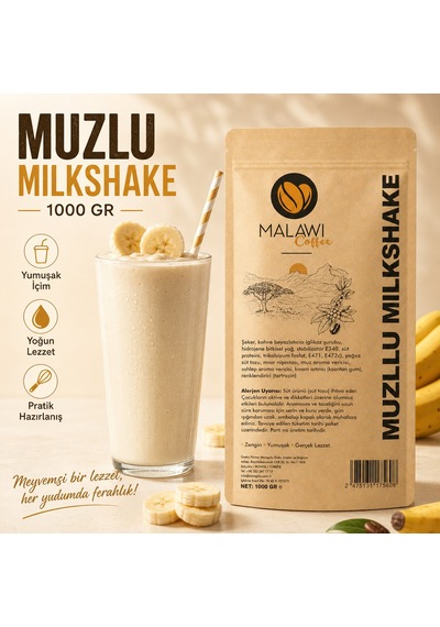 Malawı Coffee Muzlu Milkshake 1000gr 1 KG