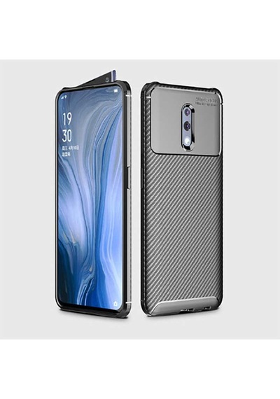 Oppo Reno Kılıf Zore Negro Silikon Kapak Kahverengi