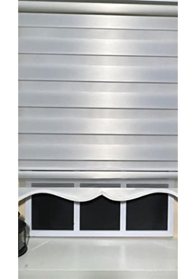 Storburada Zebra Stor Perde Beyaz Etek Dilimli Stb-400-v01 Çok Renkli