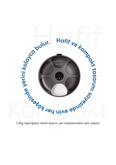 6 Hazneli Akıllı Mama Kabı Uygulama Kontrollü, Soğutuculu, Yaş Mama Uyumlu