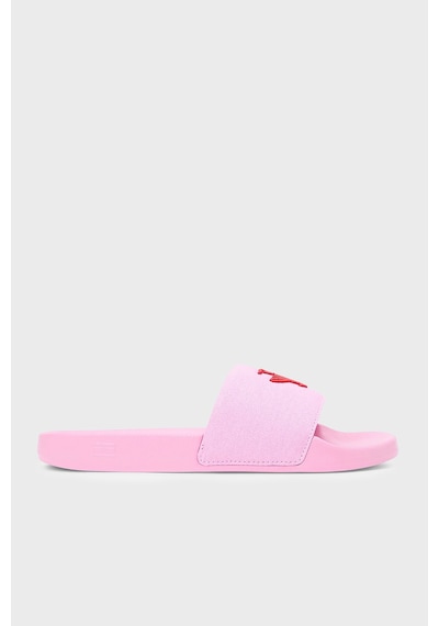 Tommy Hilfiger Logo Nakışlı Kanvas Terlik Bayan Terlik Fw0fw09286 Tor Pembe