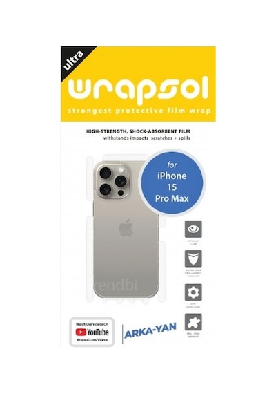 Apple iPhone 15 Pro Max Uyumlu Arka Ve Yan Koruyucu Poliüretan Film