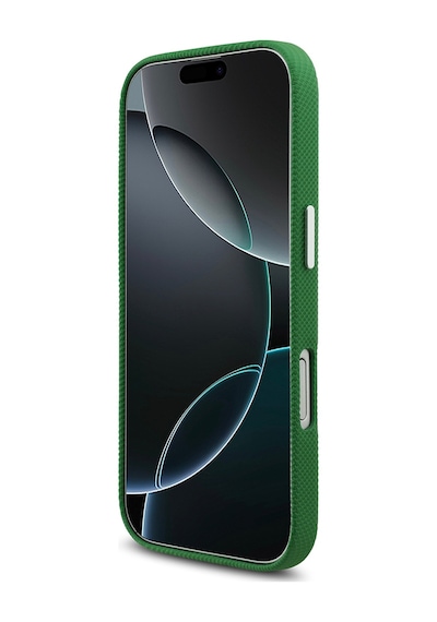 Apple iPhone 17 Kılıf Lacoste Lisanslı M-safe Uyumlu Pvc Pike Desenli İkonik Timsah Logolu Kapak Yeşil
