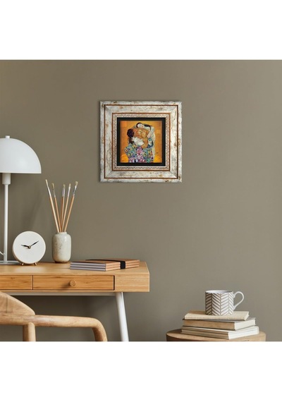 Lexroo Gustav Klimt Aile Kucaklama Taş Duvar Tablosu - Çerçeveli Diğer