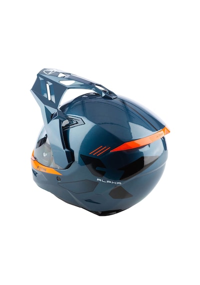 Klim X1 Alpha Carbon Concept Korumalı Adv Kapalı Motosiklet Kaskı Mavi Turuncu