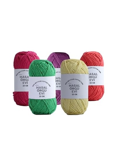 25 Gram Mini Cotton Serisi%100 Pamuk Örgü İpi 10 Renk Punch Ve Amigurumi İpi Canlı