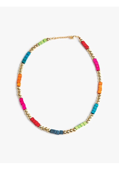 Koton Boncuklu Kolye Minimal Yıldız Ve Elma Figürlü Multıcolor 3sak70400aa Mavi