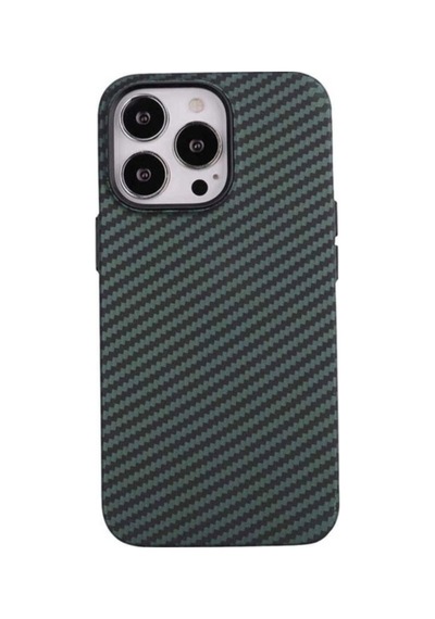 Apple Uyumlu iPhone 12 Pro Kılıf Karbon Fiber Tasarımlı Zore Karbono Kapak Koyu Yeşil