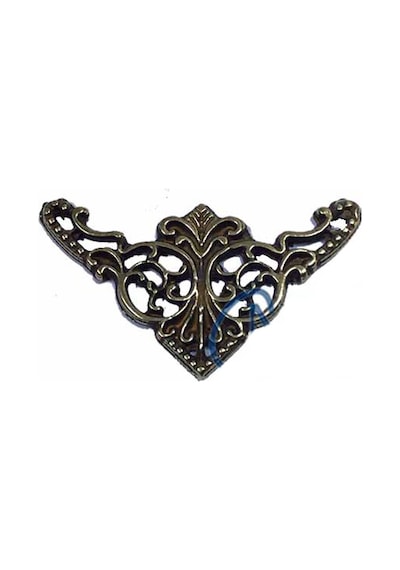 Dekoratif Köşe Süsü, Köşelik - Küçük, 19x34mm, Antik, 100 Adet Çok Renkli