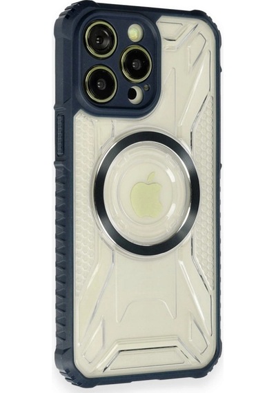 Apple  Uyumlu  iPhone 12 Pro Max Kılıf Prag Magneticsafe Kapak Lacivert
