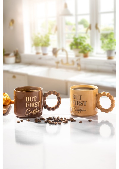 Emsan But First Coffee Kahverengi Kupa 310 Ml Kahverengi