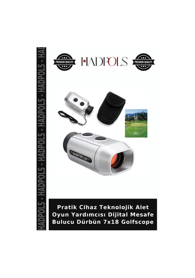 Pratik Cihaz Teknolojik Alet Oyun Yardımcısı Dijital Mesafe Bulucu Dürbün 7x18 Golfscope